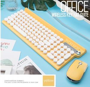 Juego de teclado y ratón inalámbricos para ordenador portátil, 2,4G, USB, botón redondo - Product Image 2
