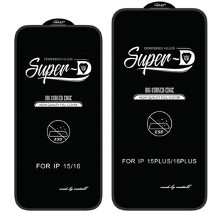 Süper D kavisli temperli cam iPhone 16 için Pro Max tam ekran AB tutkal ekran koruyucu iPhone 11 12 13 14 15 Pro Max - Product Image 1
