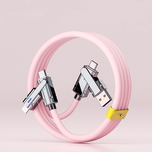Factory 100W <strong>2</strong> <strong>in</strong> <strong>2</strong> PD Fast USB Cable Retractable Data Cable Portable 4 <strong>in</strong> <strong>1</strong> Micro USB Type C Charge Cable - Product Image 5