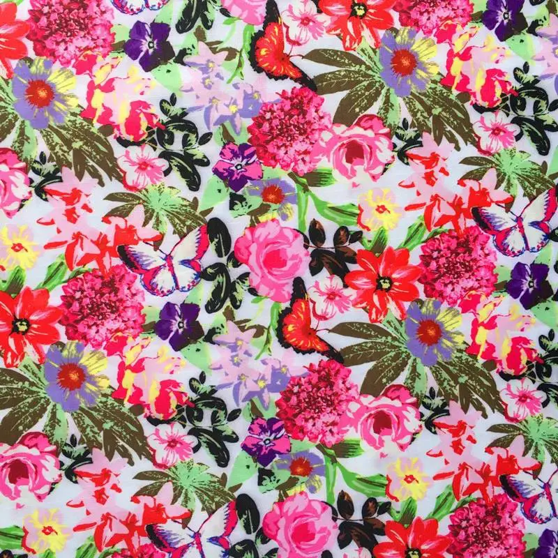 FREE SAMPLE High quality Oxford cloth Printed Waterproof Oxford Fabric Butterfly Flower Pattern for Bag