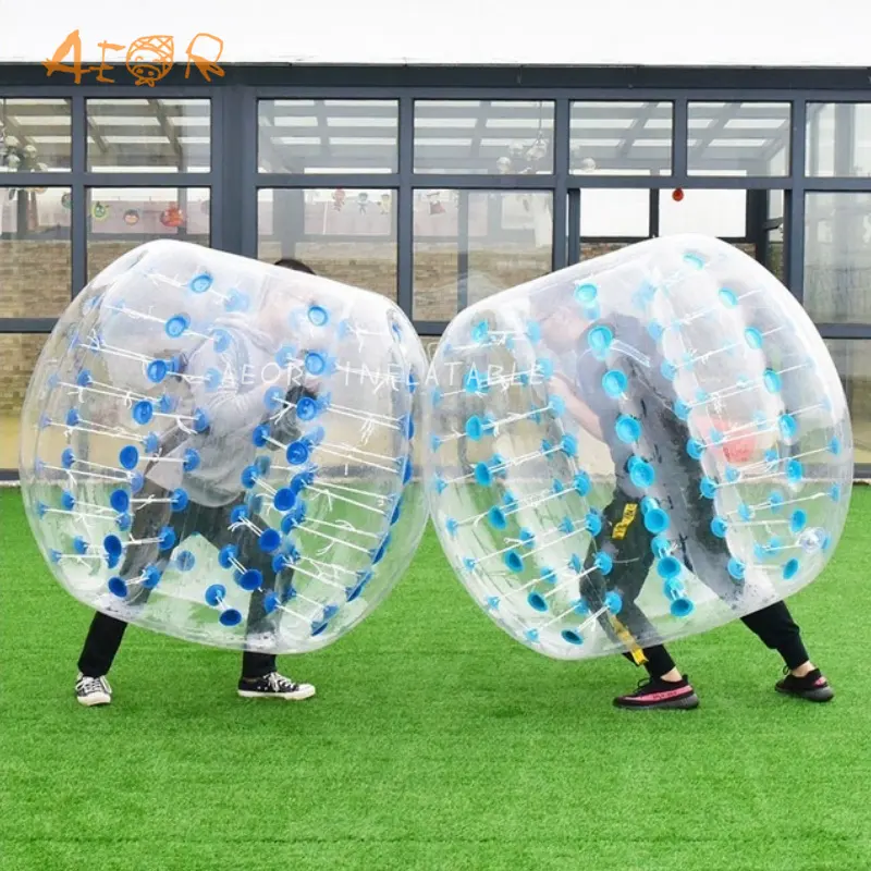 Adulte TPU PVC Zorb Bumper Ball Suit Gonflable Bubble Football Custom Colored Dots Bumper Ball