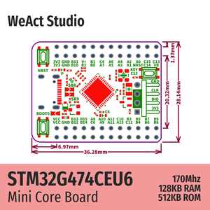 STM32G474CEU6 Core/Demo-Karte STM32G474 Entwicklungs platine WeAct Studio - Product Image 5