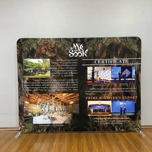 Cabine portátil Exposição Backdrop 8ft 10ft 20ft Banner Stand <span class=keywords><strong>Display</strong></span> Tecido personalizado Promoção <span class=keywords><strong>Pop</strong></span> <span class=keywords><strong>up</strong></span> Banner Wall Tension Banner