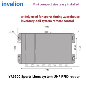 Sistema operativo Android 4G LTE Personalizado 8 puertos Canal IMPINJ R2000 Lector RFID UHF 2G ROM + 8G RAM Lector RFID de largo alcance - Product Image 4