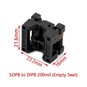 SOIC8 SOP8 a DIP8 asiento de cuerpo ancho 150/200mil adaptador de programador enchufe azul SA602 IC quemador de conversión de prueba - Product Image 6