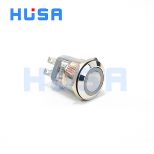 HUSA vendita calda interruttore in metallo illuminato da 22mm 1NO impermeabile chiusura a molla carica a pulsante funzione di controllo 10A - Product Image 4