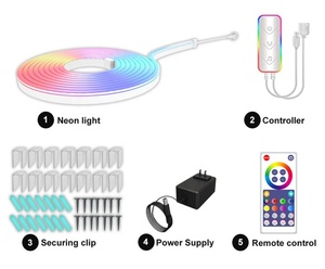 Tuya ไฟแถบนีออน LED อัจฉริยะ WiFi ใช้ได้กับ Alexa Google Home RGB 3M 5M ควบคุมผ่านแอปซิงค์เพลงไฟ LED สำหรับห้อง - Product Image 3