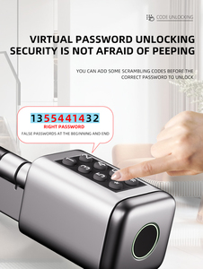Euro Standard Smart <strong>Lock</strong> with Tuya for <strong>Blue</strong>-tooth App Adjustable Cylinder Size Electronic Password Card <strong>Key</strong> Code Type - Product Image 4