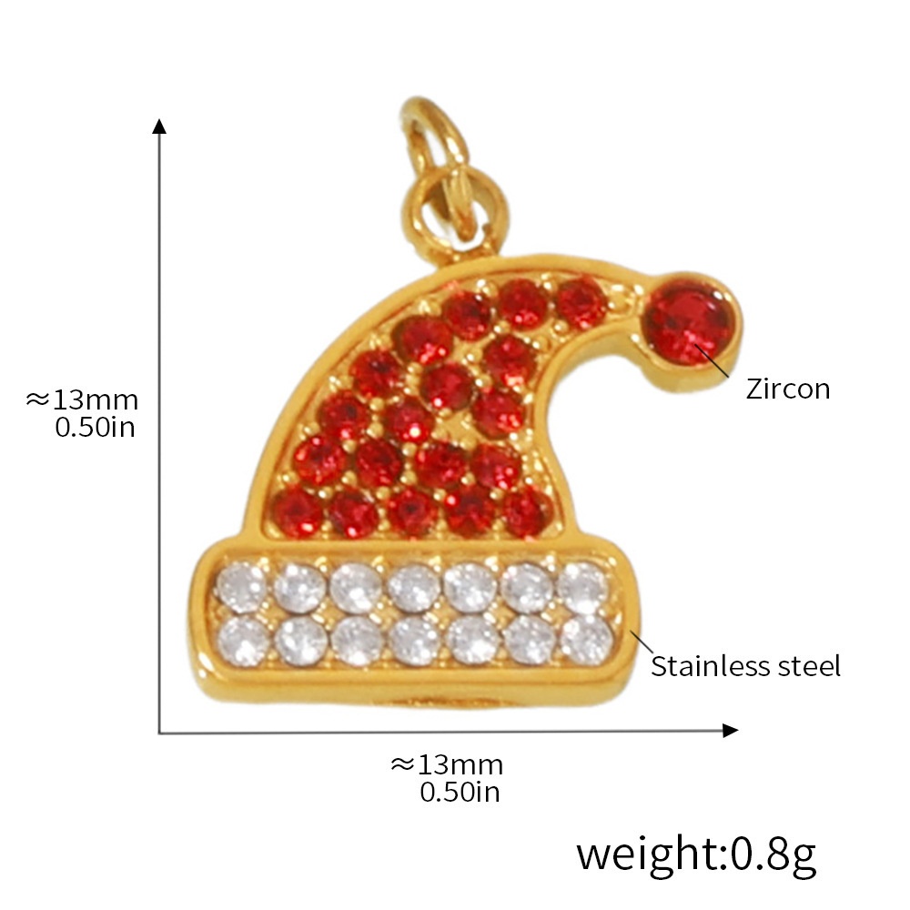 Golden Christmas Hat Pendant