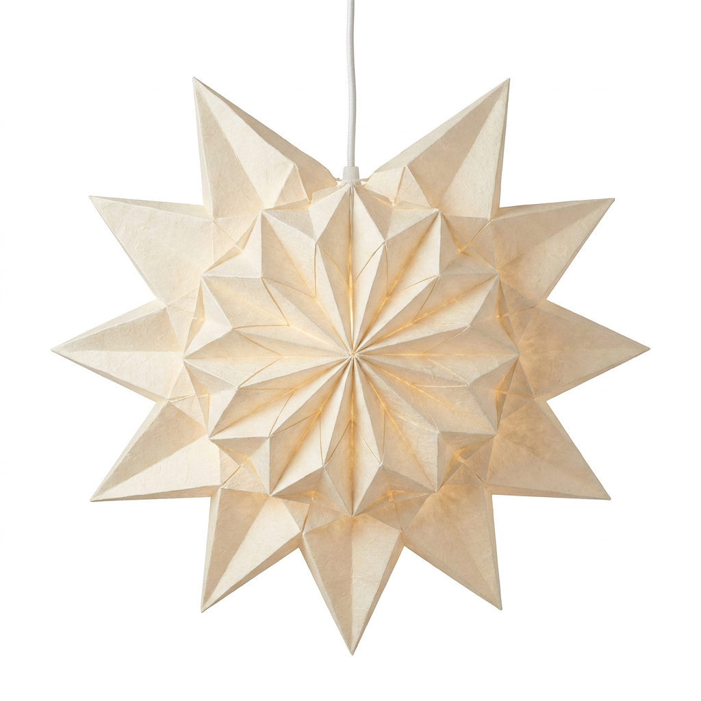Paralume beige a 12 punte