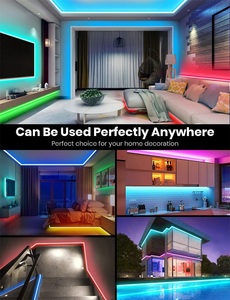 5m16.4ftLEDライトストリップスマート音楽同期APPBluetoothリモートコントロールルーム装飾ライト5050 RGB LEDストリップライト12V - Product Image 4