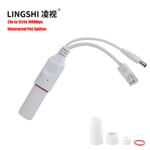 防水POEスプリッター24V ~ 12V出力100Mbps 12Vセキュリティカメラ用イーサネットアダプター - Product Image 1