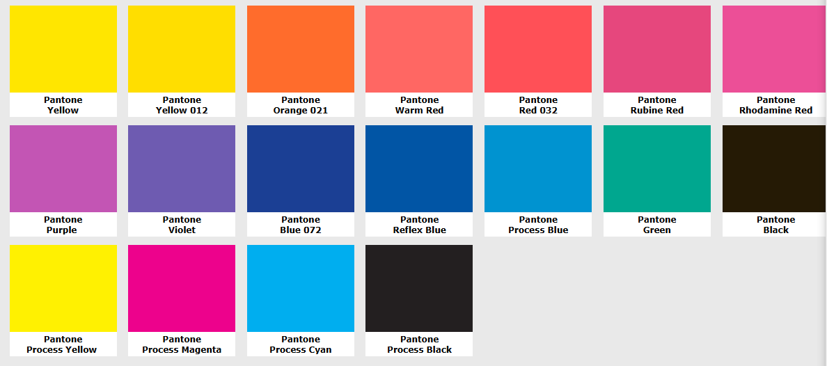Tutti i colori tra cui scegliere