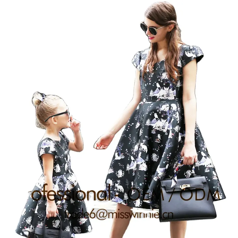 New Style Mode Eltern-Kind Kinder Kleidung, Mutter-Tochter Kurzarm Kleid