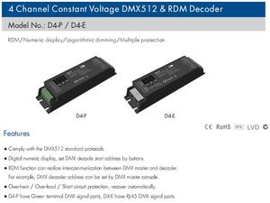 DMX512 RGB RGBW <strong>LED</strong> Strip <strong>Dmx</strong> Lighting <strong>Controller</strong> 8 Bit 16 Bit <strong>DMX</strong> Dimmer <strong>Pwm</strong> RJ-45 RDM Decoder 12V 24V 36V 48V - Product Image 6