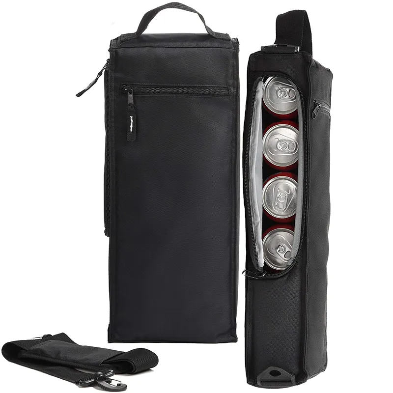 इको फ्रेंडली गोल्फ कूलर बैग इन्सुलेट वाइन में 6 पैक सॉफ्ट साइटेड बोतलें कूलर बैग रखता है।