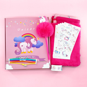 2025 New KRC Plush Unicorn <strong>Notebook</strong> Set Sparkly Unicorn Diary for Girls Kids Embroidery A5 <strong>Notepad</strong> <strong>with</strong> <strong>Locks</strong> and Key Ballpen - Product Image 5