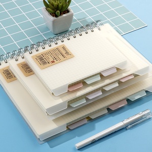 A6透明ルーズリーフブックインデックスステッカーノートブック、学生のための水平線ブックメモ帳日記 - Product Image 3