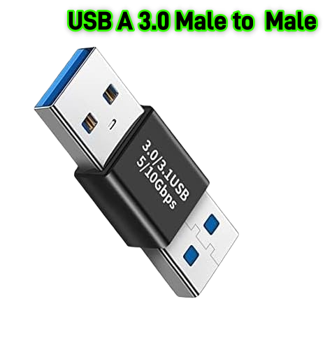 USB A Male to Male ---Black