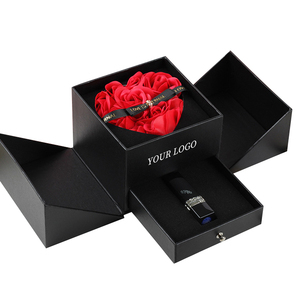 Tùy Chỉnh Vuông Các Tông Hộp Quà Tặng Cho Hoa Hồng Bó Hoa Giấy Với Ruy Băng Miếng Bọt Biển Lót Matt Cán Cho Hàng Thủ Công In Sticker - Product Image 5