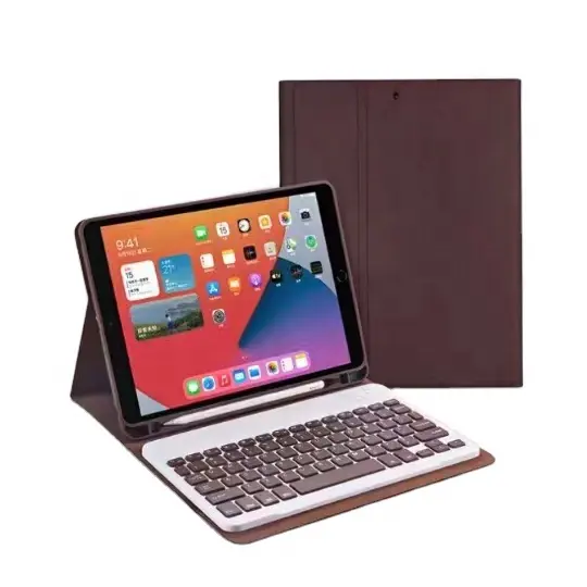 Cocok untuk iPad 10.2/10.5/Air3 tempat pensil tahan guncangan, kokoh dan tahan lama, gelap keyboard tablet case