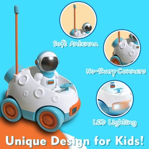 Cartoon Astronaut Remote <strong>Control</strong> Car, Easy <strong>Control</strong> 2 Channels Toddler Electric Space Car Toy with Light and Music