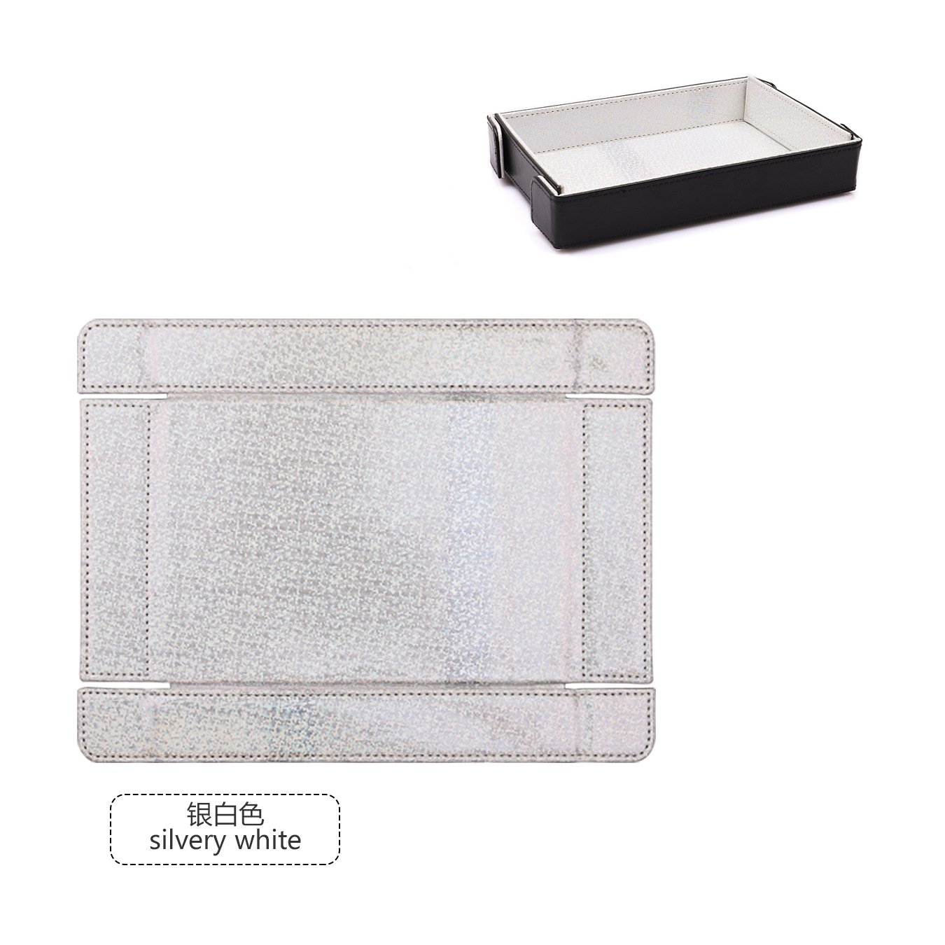 Silvery white