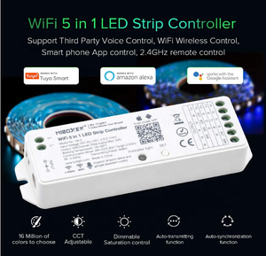 Контроллер для светодиодной ленты Miboxer WL5, 2,4 ГГц, Wi-Fi, 5 в 1, совместим с приложением Alexa Google Home Assistant для смартфона - Product Image 3