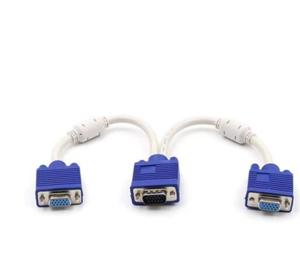 Cable divisor VGA de 15 Pines, Conector de 1 a 2 hembra Dual SVGA VGA, Cable divisor, conectores azules para TV, proyector de ordenador - Product Image 5