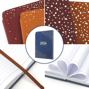 2024 2025 A5 logotipo personalizado promocional de alta calidad personalizado Bloc de notas diario Tapa dura cuaderno de cuero PU - Product Image 3