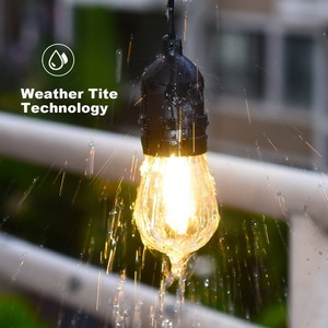 100ft Temporal único Trabajo Construcción al aire libre iluminación jardín sensor de movimiento luces de cadena - Product Image 2