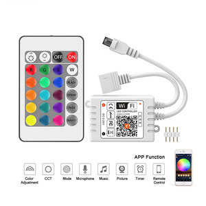Google Assistant Tuya WIFI умное приложение мини-ИК 24 клавиши светодиодный RGB контроллер для светодиод - Product Image 1