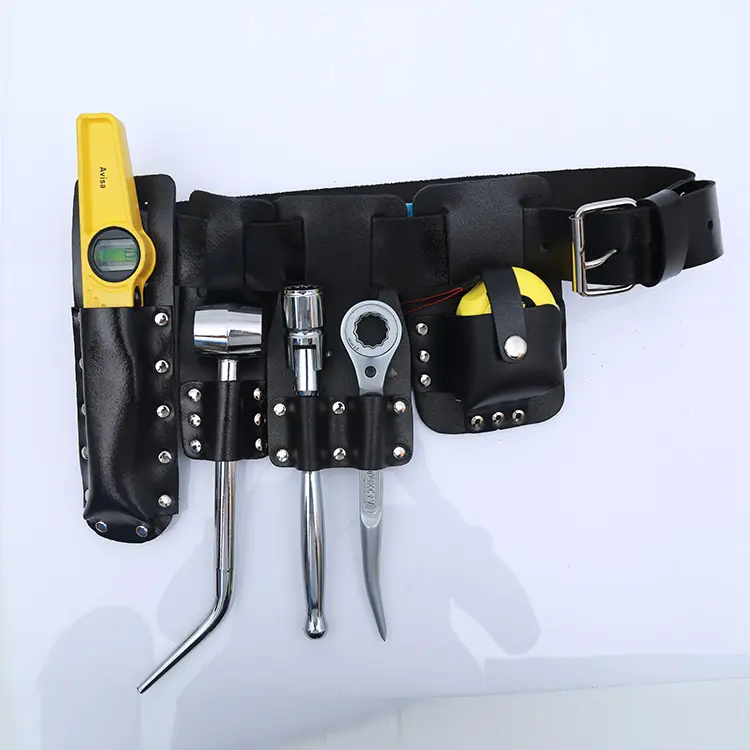 2022 scaffold builder tool belt leather set high quality leather tool belt holder tool bag for scaffolding iinstall