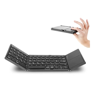 2020 nuevo Dropship Ce Rohs ruso/español/inglés B033 Mini teclado plegable inalámbrico Bt con panel táctil para Windows, Android, IOS