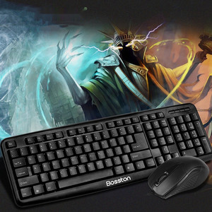 シンプルさと実用性USBワイヤードキーボードマウスキットオフィスゲーム用2で1 - Product Image 6