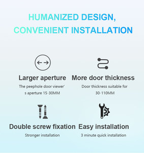 Tuya Wifi PIF <strong>Motion</strong> <strong>Detection</strong> Alarm Night Vision 6000mah Battery Charging 4.3inch Smart Door Viewer for Home Security <strong>System</strong> - Product Image 5
