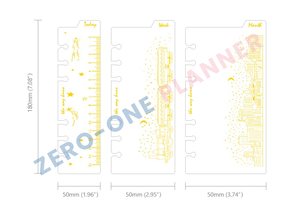 Custom A6 Weekly and Monthly clear Divider with Gold Foil Transparent PVC Index Pages with 6 Rings Planner Refill Index <strong>Paper</strong> - Product Image 6