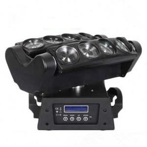 发光二极管DMX 512双清扫器脉冲频闪效果移动头灯，用于舞台酒吧迷你蜘蛛8x3W RGBW， - Product Image 3