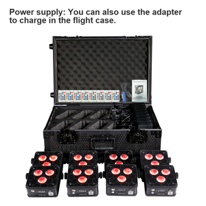 3x18W RGBWA + UV Mini Flat Wireless DMX Batería recargable LED Wedding Stage Par Up light con control remoto y aplicación - Product Image 6