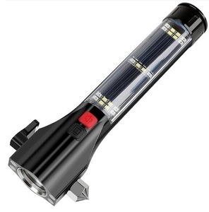 Survival Outdoor Multifunktion SOS Solar betriebene Taschenlampe Auto Taschenlampe Camping Taktische LED Taschenlampe Taschenlampe - Product Image 1