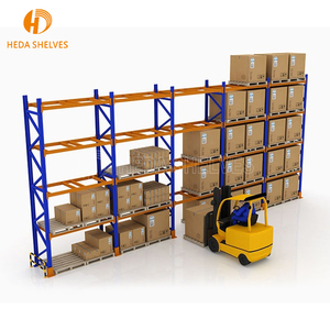 מחסן מדפים מותאם אישית להרכיב כונן מדף מתכוונן בצפיפות גבוהה אחסון מפעל דרך מתלה כבד מזרן - Product Image 3