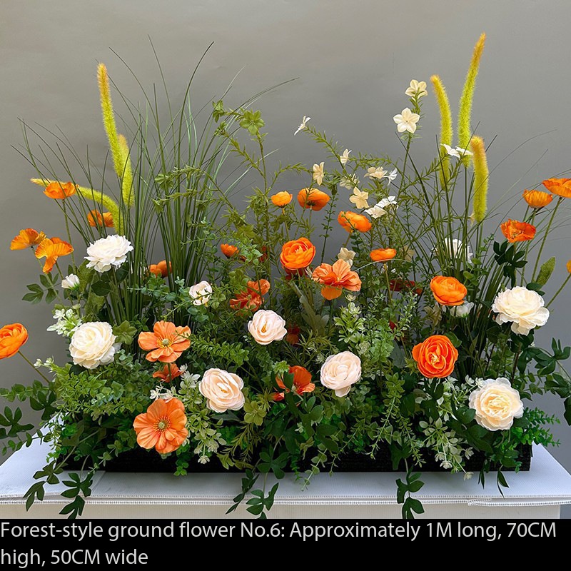 Dépôt pour ensemble de paysage de plantes artificielles 6 pièces
