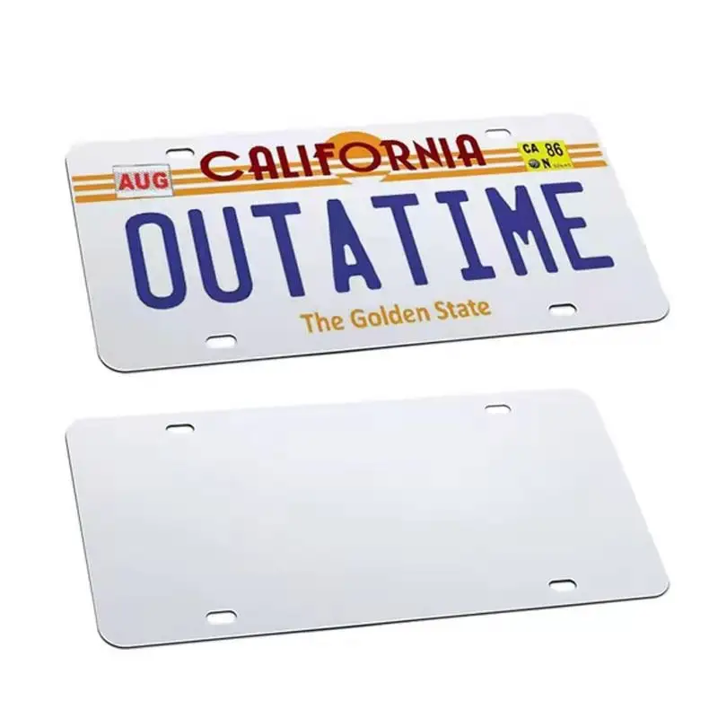 Custom Personalized Own Logo Blank Sublimation License Plate Stainless Steel Car Number License Plate