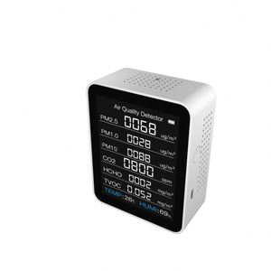 スマートセキュリティIotデバイスTuya Wifi AQIメーター空気品質センサーPM2.5 & PM10検出器LCDディスプレイ付きCO2検出器 - Product Image 3