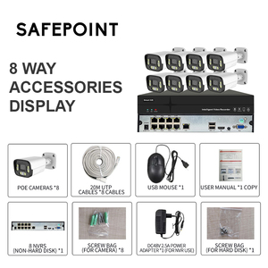 Câmera de Segurança Comercial IP66 à Prova d'Água 2MP/3MP/4MP POE Bullet com Visão Noturna IR de 50m para Edifícios Comerciais - Product Image 2