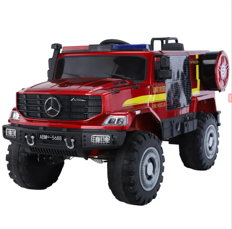 Enfants voiture électrique 4x4 véhicule télécommande 4x4 mâle et femelle bébé jouets Double voiture de police d'incendie enfants monter sur la voiture