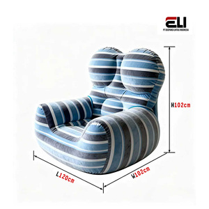 โซฟาผ้าพีวีซีแบบพองได้นุ่มสบายๆขนาด200กก. ทำจากผ้าพีวีซีรักษ์โลกพร้อมรับน้ำหนักได้แบบเรียบง่าย - Product Image 5