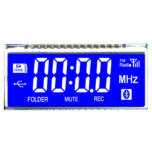 Segmento personalizado VATN Modo azul negativo Pantalla LCD transmisiva de grado automotriz con temperatura de funcionamiento ultra amplia - Product Image 2