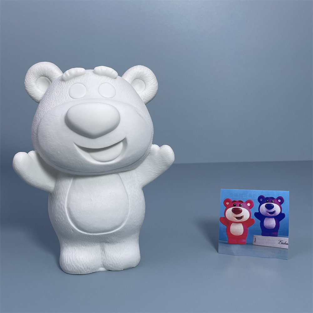 Nuevo embrión blanco de oso fresa -17cm de alto ks171