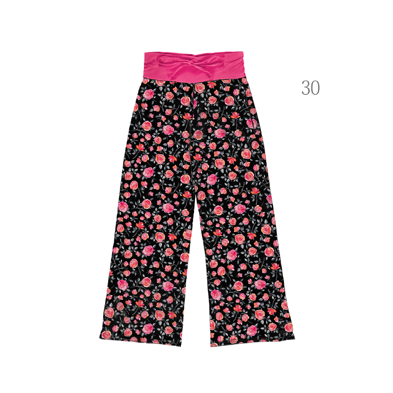 Black Pink Rose Print